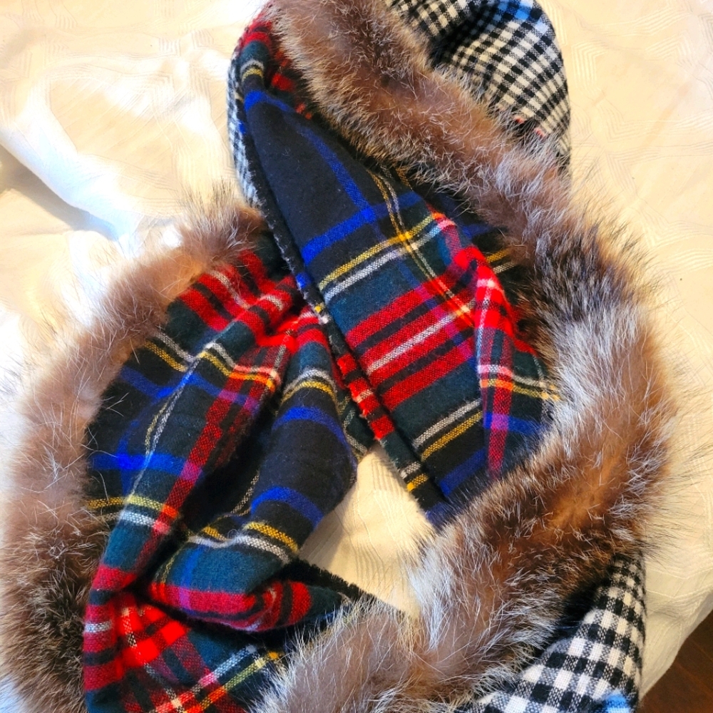 Scarve Olen Prince 100% Lambswool and fur